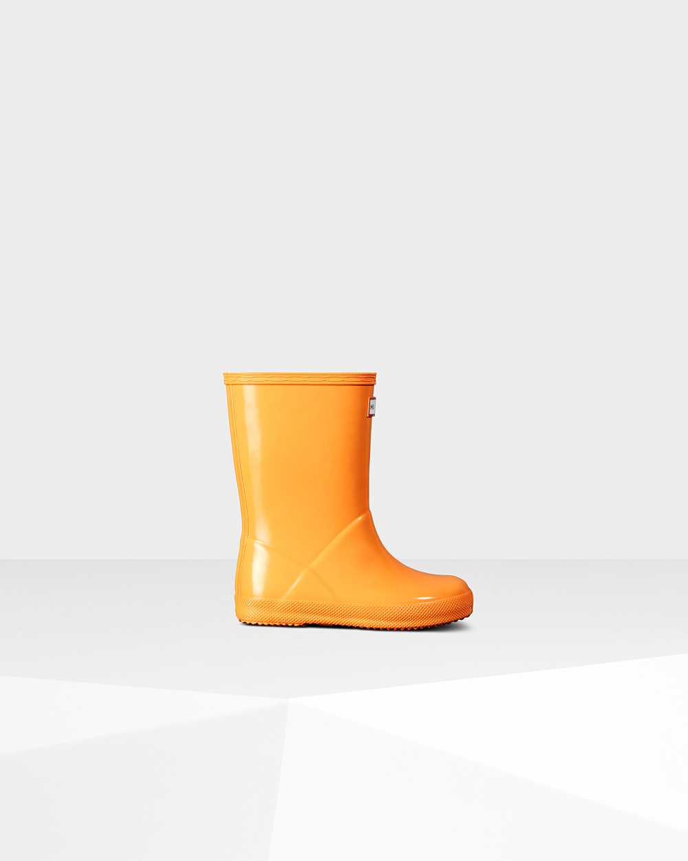 Hunter Kids Original First Classic Gloss Short Wellington Boots Orange,MAGU79164